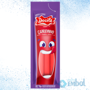 BALA CANUDINHO DOCILE MORANGO 15G