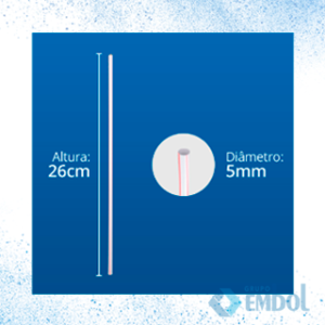 CANUDO STRAWPLAST TRADICIONAL SACHÊ LONGO 5MM X 26CM C/100