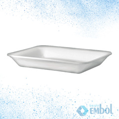 BANDEJA DE ISOPOR FUNDA CFL-003 23,5X18CM COPOBRAS BRANCA C/400