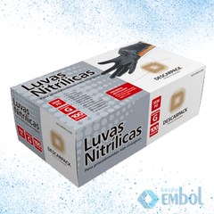 LUVA NITRÍLICA PRETA GRANDE DESCARPACK C/100