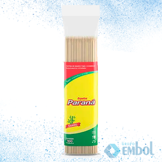 Espetos Bambu (de 18cm, 25cm e 30cm) - Braplas Embalagens