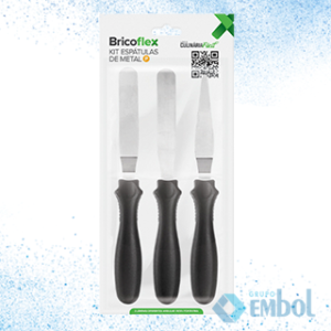 KIT DE ESPÁTULAS BRICOFLEX C/3 (ANGULAR, RETA E PONTA FINA)