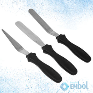 KIT DE ESPÁTULAS BRICOFLEX C/3 (ANGULAR, RETA E PONTA FINA)