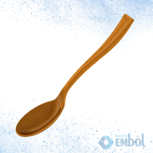 COLHER SOBREMESA DESCARTÁVEL AMERICANA PLASTILÂNIA BRONZE C/20