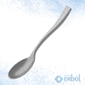 COLHER SOBREMESA DESCARTÁVEL AMERICANA PLASTILÂNIA PRATA C/20