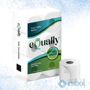 PAPEL TOALHA 100% CELULOSE 20X200 EQUALLY C/6