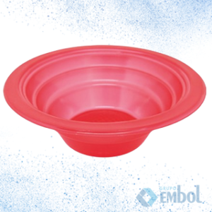 PRATO DESCARTAVEL PS KOPUS FUNDO 15CM VERMELHO C/10