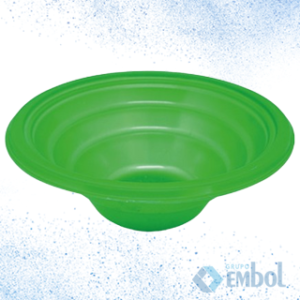 PRATO DESCARTAVEL PS KOPUS FUNDO 15CM VERDE C/10